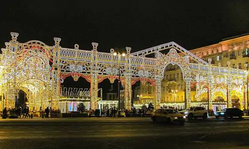 Праздничная иллюминация зимней Москвы